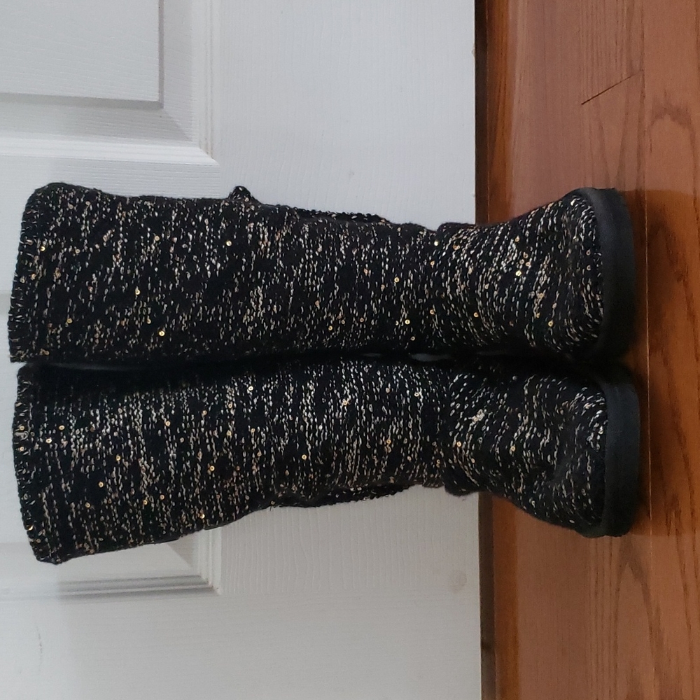 UGG Boots, Black and Gold